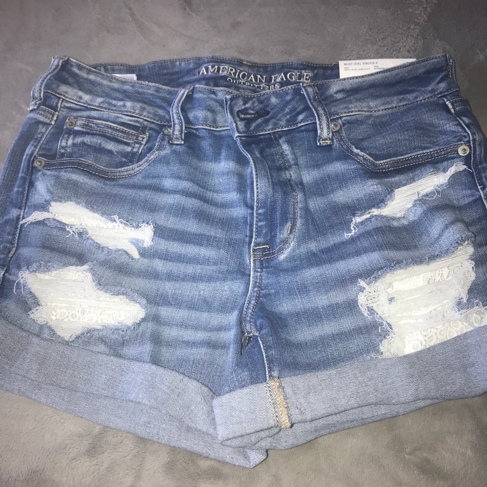 AE destructed shorts